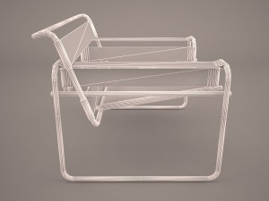 marcel breuer d40 cantilever armchair 3D-Modell