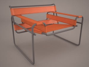 marcel breuer d40 cantilever armchair 3D-Modell