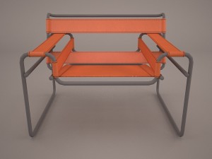 marcel breuer d40 cantilever armchair 3D-Modell