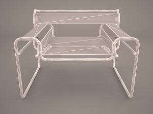 marcel breuer d40 cantilever armchair 3D-Modell