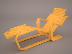 bruno mathsson chaise lounge Modèle 3D