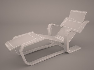 bruno mathsson chaise lounge 3D Model