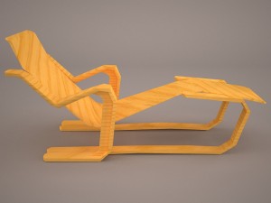 bruno mathsson chaise lounge 3D Model