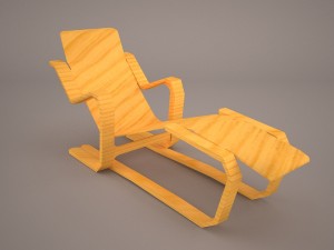 bruno mathsson chaise lounge 3D Model