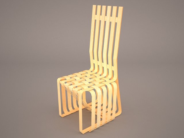 gehry high sticking chair 3D Model .c4d .max .obj .3ds .fbx .stl .blend 