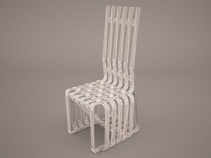 gehry high sticking chair 3D Model