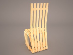 gehry high sticking chair 3D Model