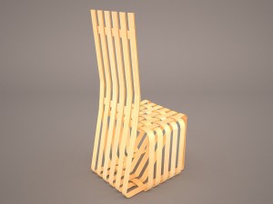 gehry high sticking chair 3D Model