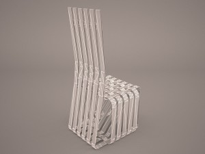 gehry high sticking chair 3D Model