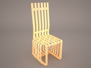 gehry high sticking chair 3D Model