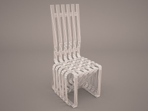 gehry high sticking chair 3D Model