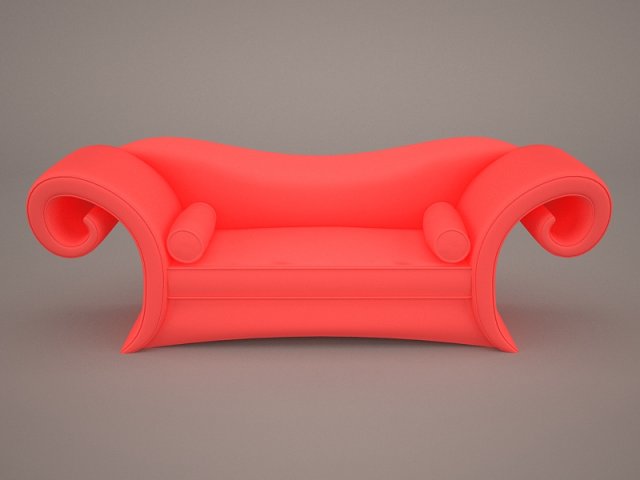 loveseat Model 3D .c4d .max .obj .3ds .fbx .stl .blend 