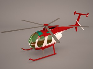hughes ah-6 little bird 3D-Modell