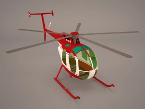 hughes ah-6 little bird 3D Model