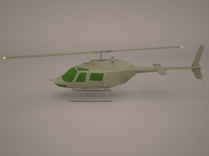 uh1 basic helicopter 3D 模型