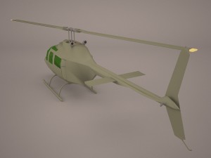 uh1 basic helicopter 3D 模型
