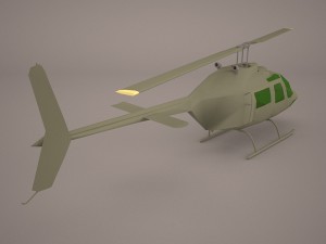 uh1 basic helicopter 3D 模型