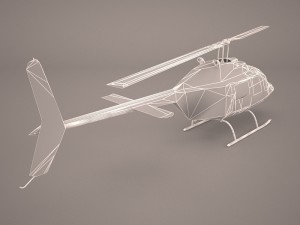 uh1 basic helicopter 3D 模型