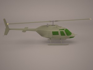 uh1 basic helicopter 3D 模型