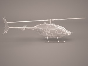 uh1 basic helicopter 3D 模型