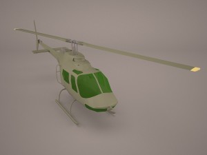 uh1 basic helicopter 3D 模型
