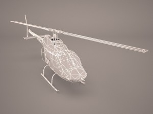 uh1 basic helicopter 3D 模型