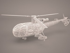 aerospatiale alouette iii 3D मॉडल