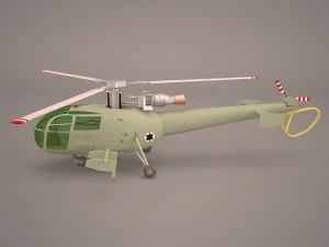 aerospatiale alouette iii 3D Model