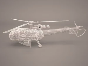 aerospatiale alouette iii 3D Model