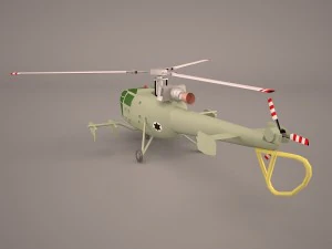 aerospatiale alouette iii 3D Model