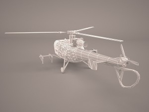 aerospatiale alouette iii 3D मॉडल