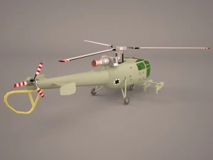 aerospatiale alouette iii 3D Model