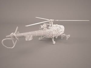 aerospatiale alouette iii 3D मॉडल