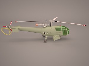 aerospatiale alouette iii 3D मॉडल