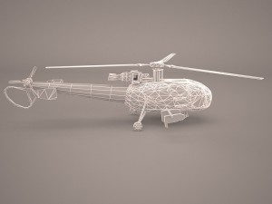 aerospatiale alouette iii 3D मॉडल