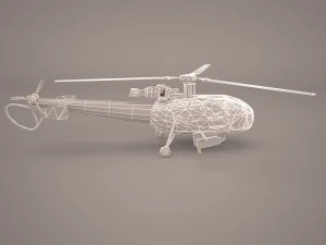 aerospatiale alouette iii 3D Model