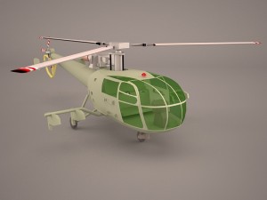 aerospatiale alouette iii 3D मॉडल