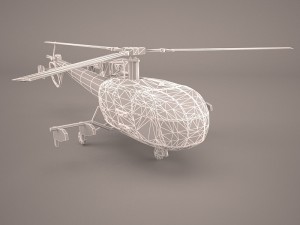 aerospatiale alouette iii 3D मॉडल