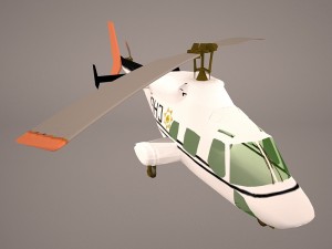 bell 222 mercy air 3Dモデル