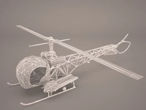 bell h 13 sioux united states army 3D Model