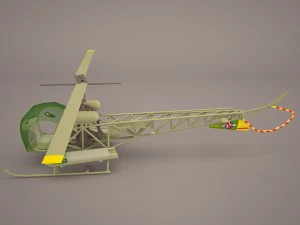 bell h 13 sioux united states army 3D Model