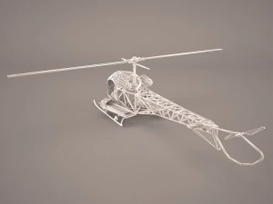 bell h 13 sioux united states army 3D Model
