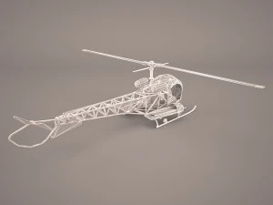 bell h 13 sioux united states army 3D Model