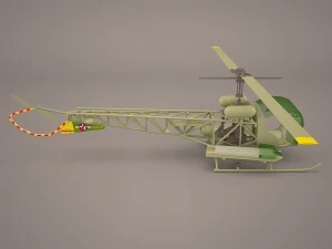 bell h 13 sioux united states army 3D Model