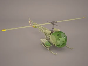 bell h 13 sioux united states army 3D Model