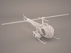 bell h 13 sioux united states army 3D Model