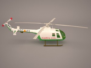 mbb bo-105m 3D 모델