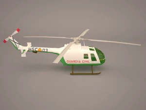 mbb bo-105m 3D Model