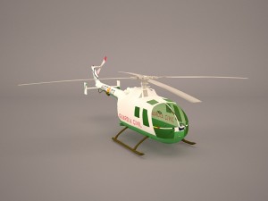 mbb bo-105m 3D 모델