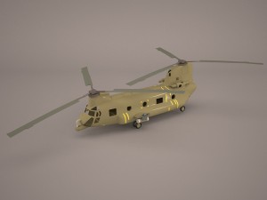 ch-47d chinook helicopter 3D Model